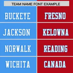 Powder Blue Red Split Two Tone Design Football Jersey 3