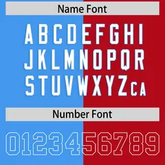 Powder Blue Red Split Two Tone Design Football Jersey 4