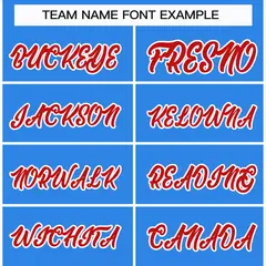 Powder Blue Red-White Classic Hockey Jersey 3