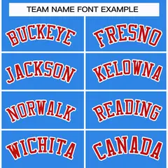 Powder Blue Red-White Classic Hockey Jersey 3