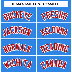 Powder Blue Red-White Classic Hockey Jersey 3