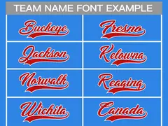 Powder Blue Red-White Classic Hockey Jersey 3