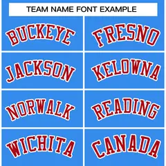 Powder Blue Red-White Raglan Varsity Full-Snap Letterman Jacket 5