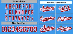 Powder Blue Red-White Stripe Raglan Baseball Jersey 3