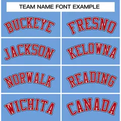 Powder Blue Red-White Varsity Full-Snap Letterman Jacket 3