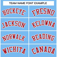 Powder Blue Red-White Varsity Full-Snap Letterman Jacket 3
