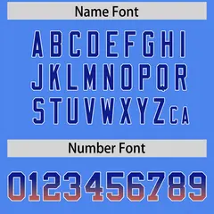 Powder Blue Royal and Orange Gradient Sides Football Jersey 4