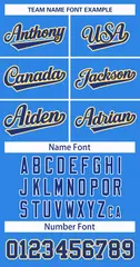 Powder Blue Royal Gold-White Classic Style Hockey Jersey 3