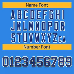 Powder Blue Royal Gold-White Classic Style Hockey Jersey 4