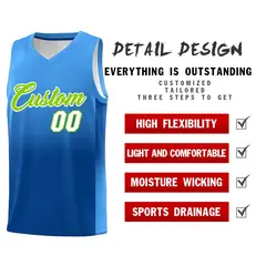 Powder Blue Royal Gradient Basketball Jersey Sports Uniform 2
