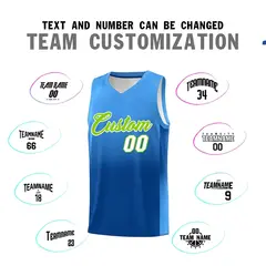 Powder Blue Royal Gradient Basketball Jersey Sports Uniform 4