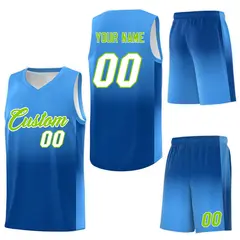 Powder Blue Royal Gradient Basketball Jersey Sports Uniform 7