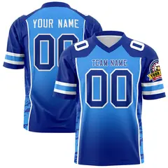 Powder Blue Royal Gradient Side Pattern Football Jersey
