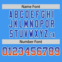 Powder Blue Royal-Orange Gradient Side Baseball Jersey 4