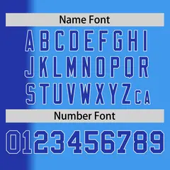 Powder Blue Royal Pinstripe Gradient Baseball Jersey 4
