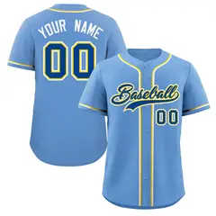 Powder Blue Royal White Classic Authentic Baseball Jersey