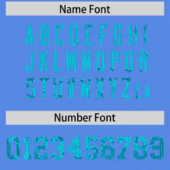 Powder Blue Sequined Trim Athletic Basketball Jersey 4