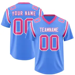 Powder Blue Shoulder Cut Two-Tone Authentic Football Jersey 1