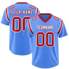 Powder Blue Shoulder Cut Two-Tone Authentic Football Jersey 1