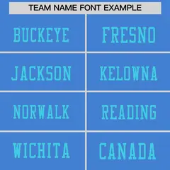 Powder Blue Sky Blue Sequin Lettering Football Jersey 3