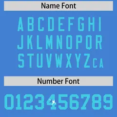 Powder Blue Sky Blue Sequin Lettering Football Jersey 4