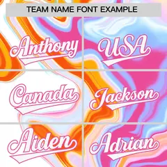 Powder Blue Split Fluid Pattern Authentic Baseball Jersey 3