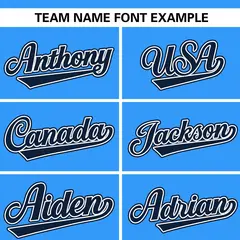 Powder Blue Stand Collar Classic Baseball Jersey 3
