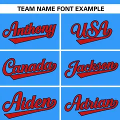 Powder Blue Stand Collar Classic Baseball Jersey 3