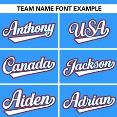 Powder Blue Stand Collar Classic Baseball Jersey 3