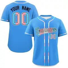 Powder Blue Transgender Pride Month Classic Baseball Jersey 1