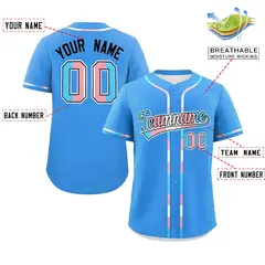 Powder Blue Transgender Pride Month Classic Baseball Jersey 2