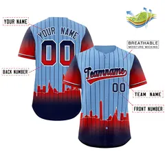 Powder Blue Washington City Silhouette Baseball Jersey 2