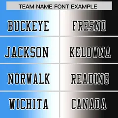 Powder Blue White-Black Gradient Football Jersey 3