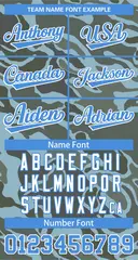 Powder Blue White Camo Varsity Letterman Bomber Jacket 5