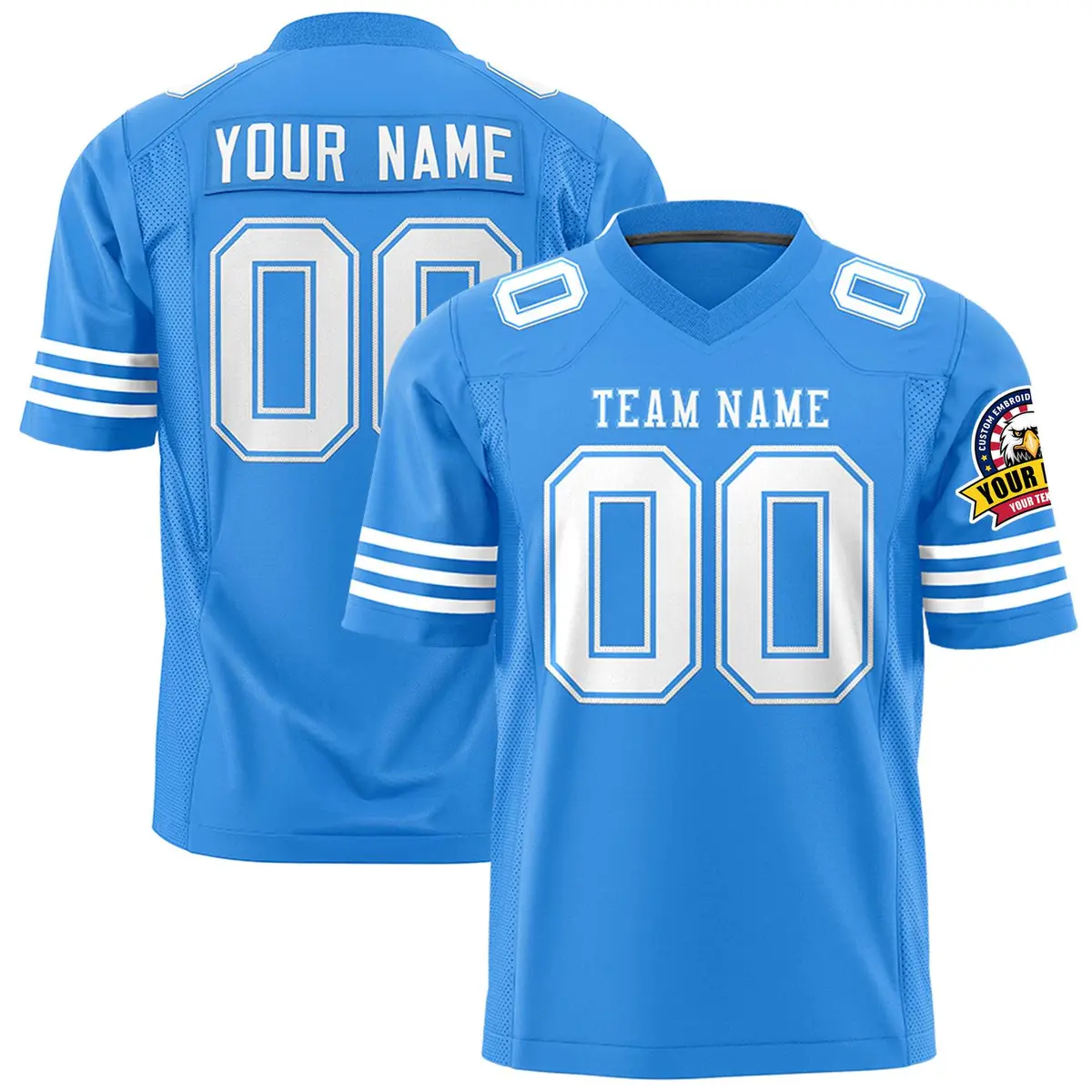 Powder Blue White Classic Authentic Football Jersey