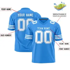 Powder Blue White Classic Authentic Football Jersey 2