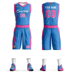 Powder Blue White Classic Mesh Basketball Jersey