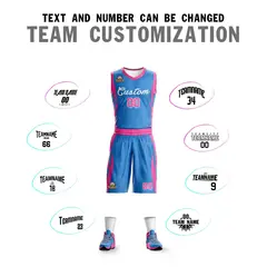 Powder Blue White Classic Mesh Basketball Jersey 4