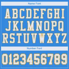 Powder Blue White-Gold Classic Mesh Football Jersey 3