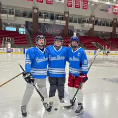 Powder Blue White-Gray Lace-Up Neck Hockey Jersey 2