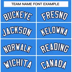 Powder Blue White-Navy Classic Style Hockey Jersey 3