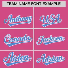 Powder Blue White Pink Short Sleeve Full-Snap Varsity Jacket 5
