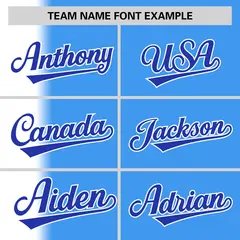 Powder Blue White Pinstripe Gradient Baseball Jersey 3