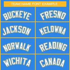 Powder Blue White Powder Blue-Gold Hockey Jersey 3