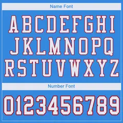 Powder Blue White-Red Classic Style Mesh Football Jersey 3