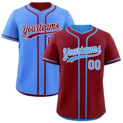 Powder Blue White Reversible Baseball Jersey 1