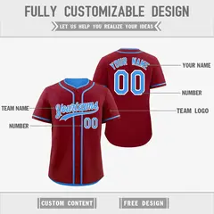 Powder Blue White Reversible Baseball Jersey 3