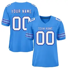 Powder Blue White-Royal Classic Authentic Football Jersey 1