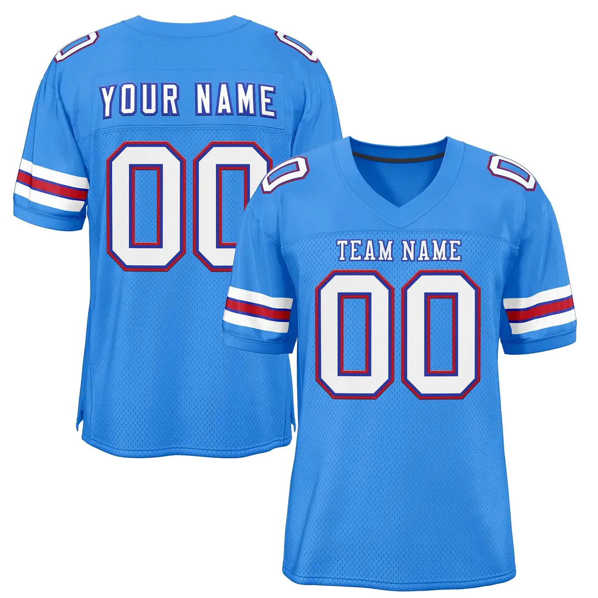 Powder Blue White-Royal Classic Authentic Football Jersey