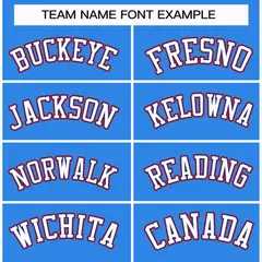 Powder Blue White Royal-Red Classic Style Hockey Jersey 3